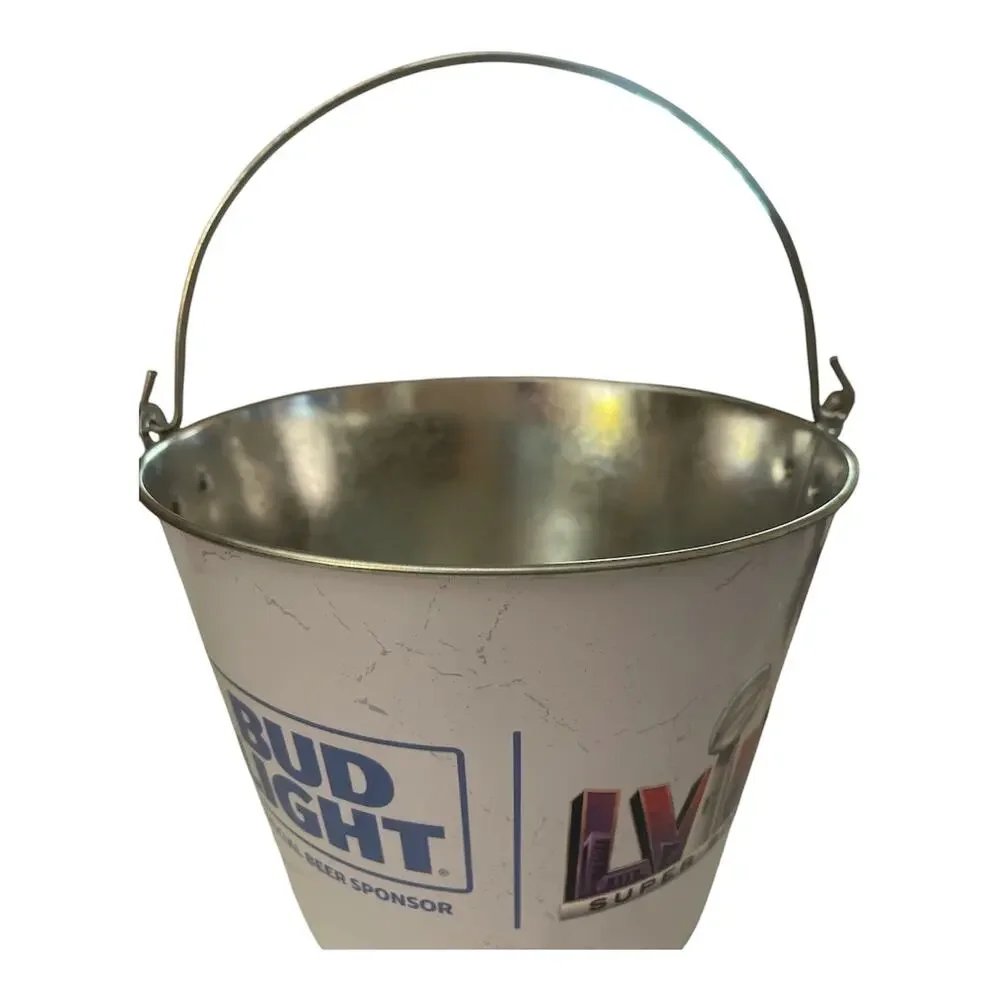 NFL Bud Light  LVlll Las Vegas Metal Super Bowl Beverage Bucket 49ers/ Chiefs